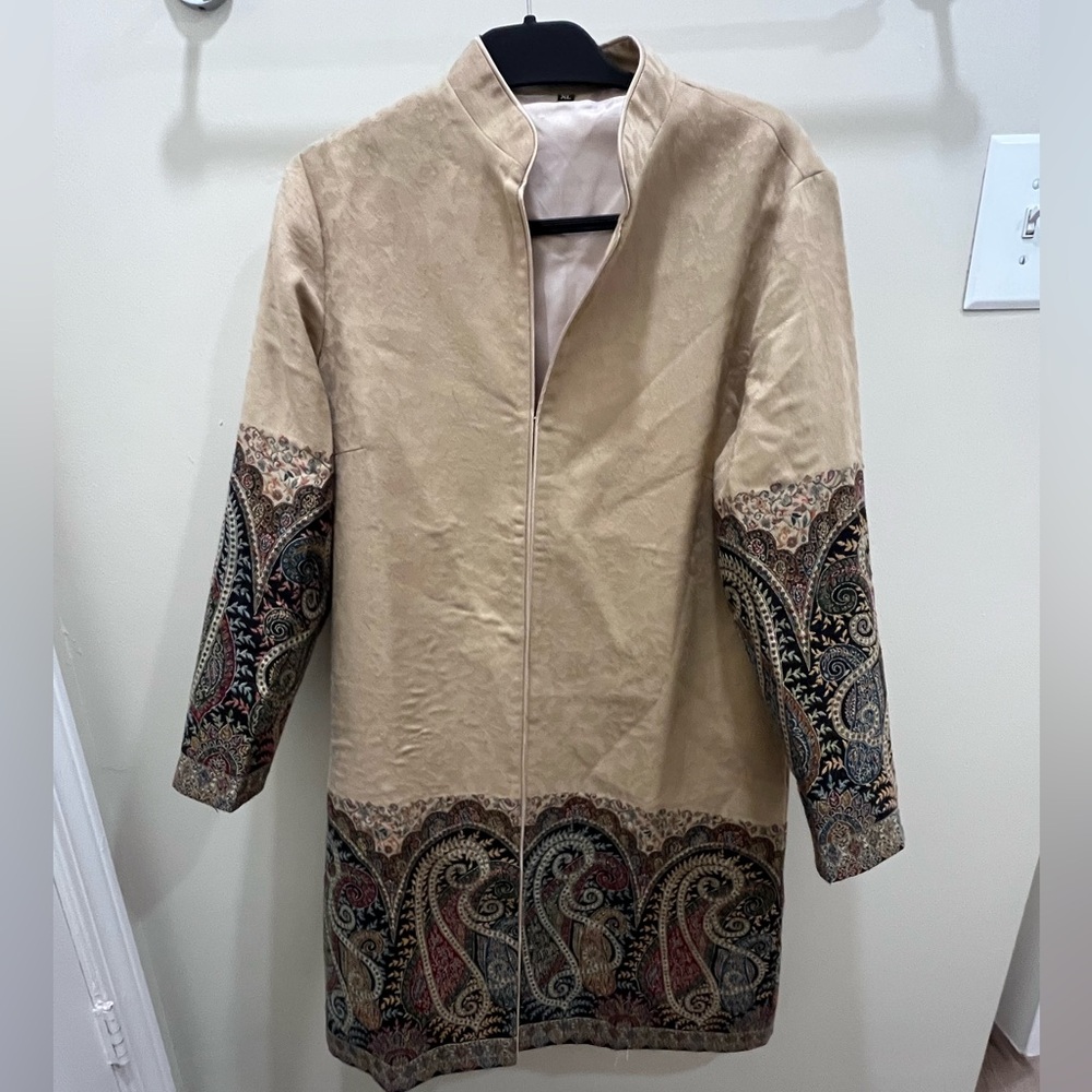 Boho Paisley Tan Women's Coat